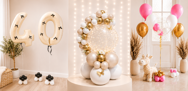 Ballondecoratie voor elke gelegenheid - verjaardag huwelijk geboorte