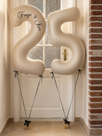 Cijfer Ballon Folie met Helium met naam