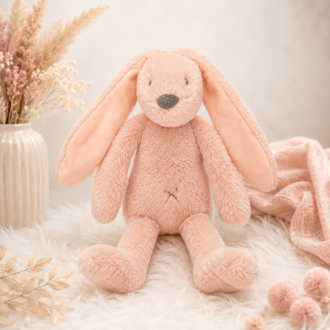 Happy Horse Konijn Richie met Naam 28cm - Peach (Gerecycled)