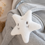 Living Nature knuffeldoekje met naam baby gepersonaliseerd kraamcadeau doudou little star