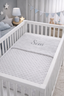 Babydeken bubbeldeken met naam Blingboetiek grijs